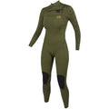Traje de neopreno largo para mujer 5/4mm Soöruz Divine Chest Zip color caqui