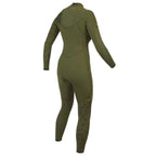 Traje de neopreno largo para mujer 5/4mm Soöruz Divine Chest Zip color caqui