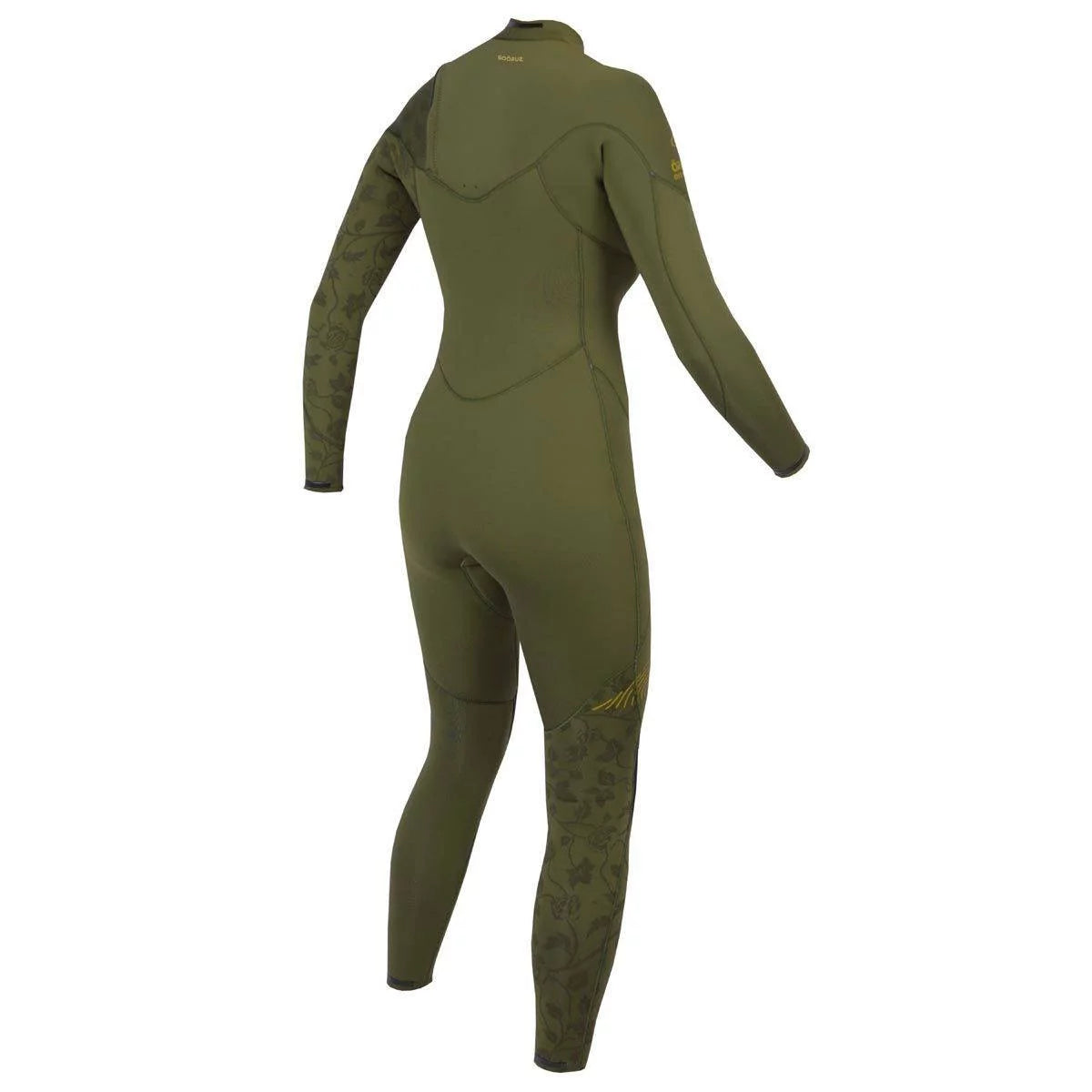 Traje de neopreno largo para mujer 5/4mm Soöruz Divine Chest Zip color caqui