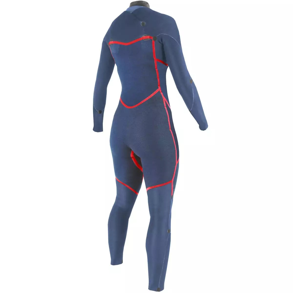 Traje de neopreno largo para mujer 4/3mm Soöruz Divine Chest Zip color azul