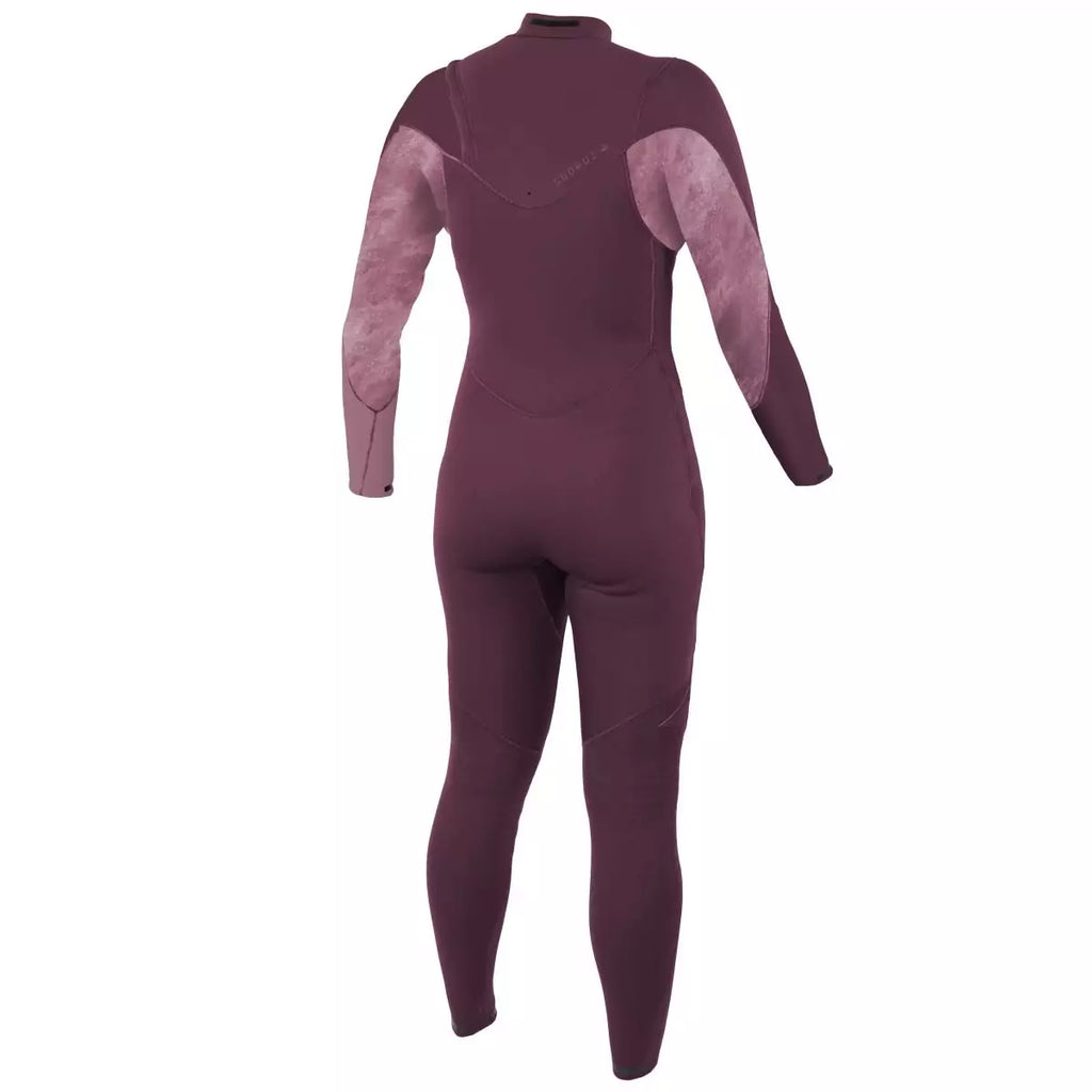 Traje de neopreno largo para mujer 4/3mm Soöruz Divine Chest Zip color rojo