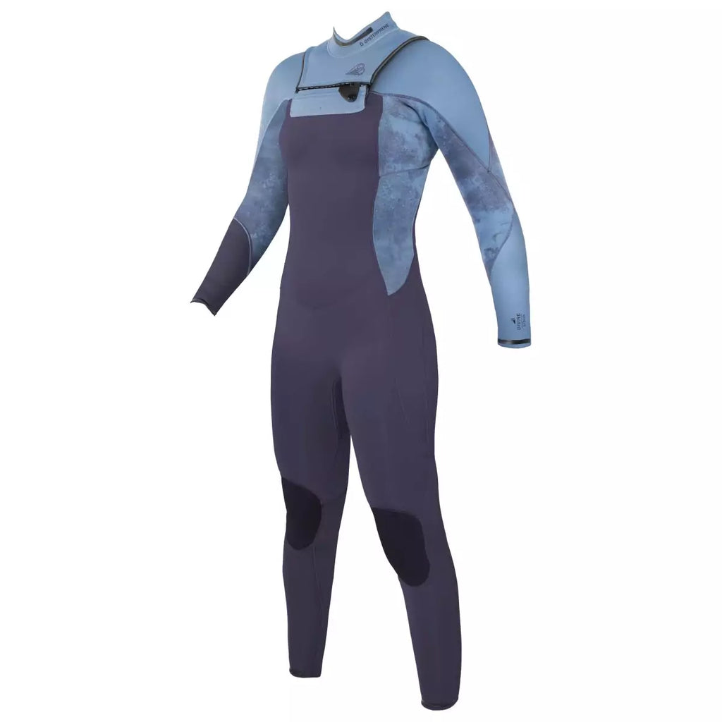 Traje de neopreno largo para mujer 4/3mm Soöruz Divine Chest Zip color azul