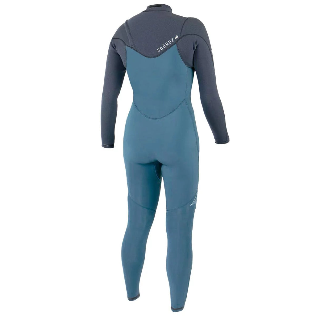 Traje de neopreno largo para mujer 4/3mm Soöruz Guru Pro Chest Zip color azul