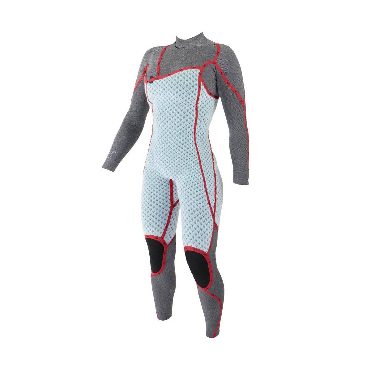 Traje de neopreno largo para mujer 4/3mm Soöruz Guru Pro Chest Zip color azul