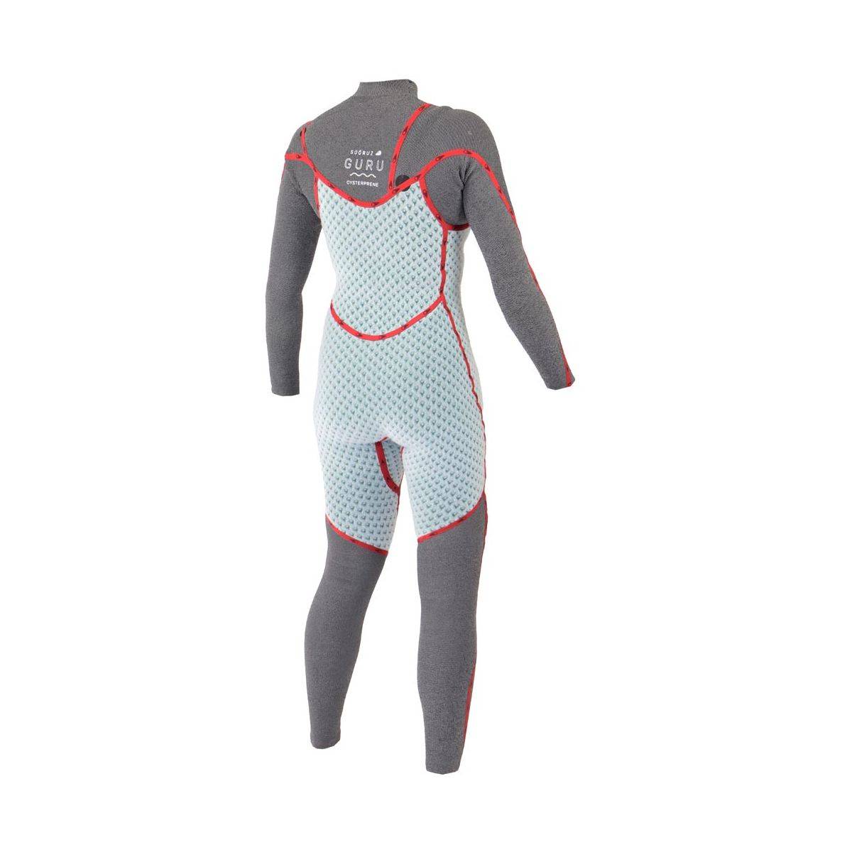 Traje de neopreno largo para mujer 4/3mm Soöruz Guru Pro Chest Zip color azul