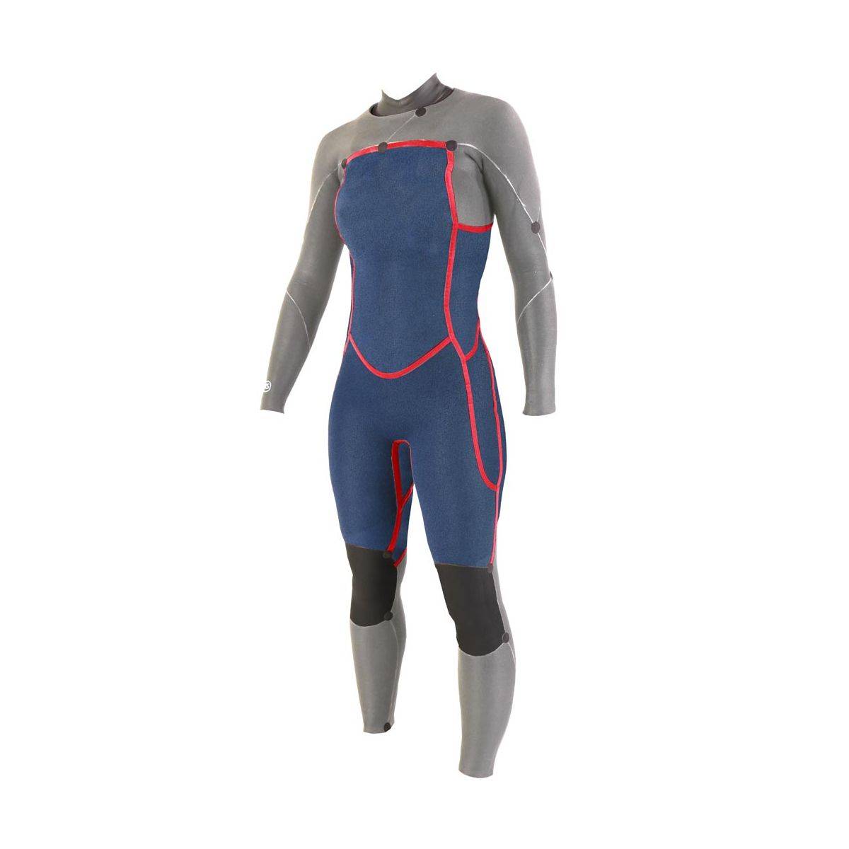 Traje de neopreno largo para mujer 4/3mm Soöruz Divine Chest Zip color azul