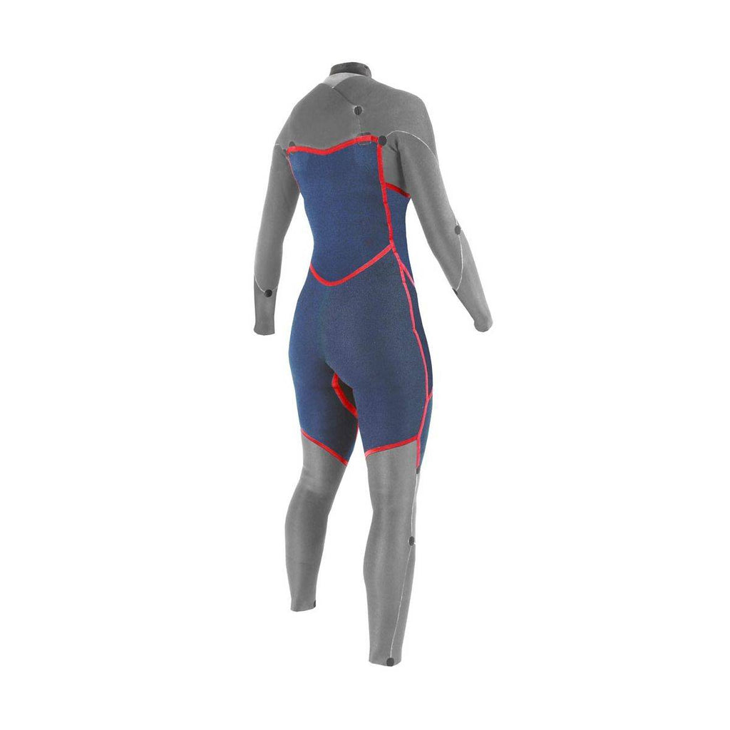 Traje de neopreno largo para mujer 4/3mm Soöruz Divine Chest Zip color azul