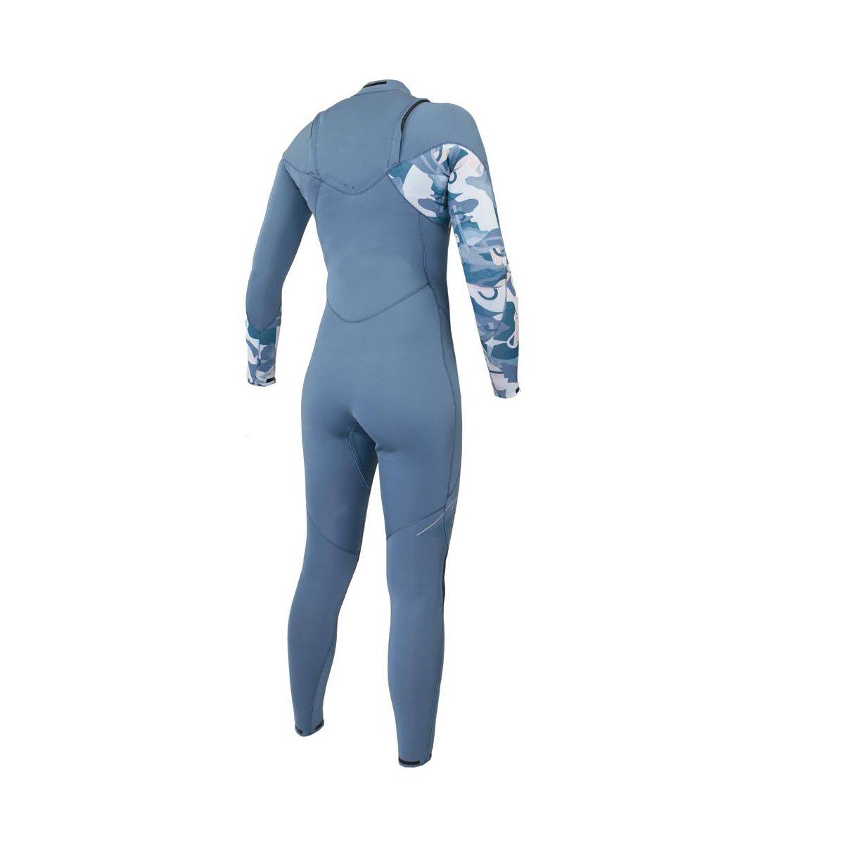 Traje de neopreno largo para mujer 4/3mm Soöruz Divine Chest Zip color azul