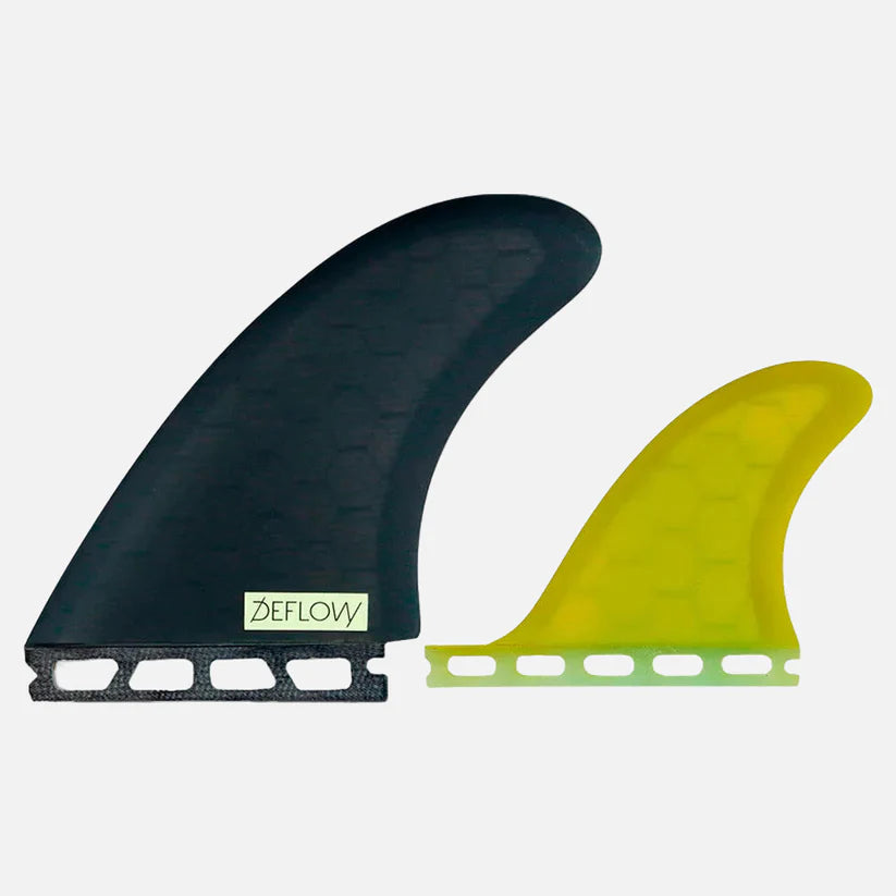 Set de quillas de surf Deflow Twin más 1 Avocado Oil en color verde con sistema Full Tab