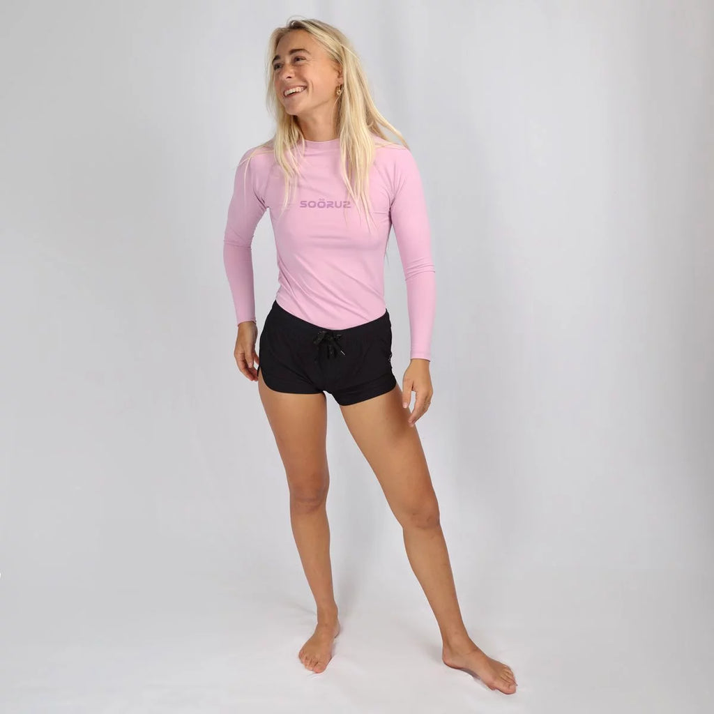 Licra de surf manga larga ceñida con protección UV para mujer Soöruz Tamaris color rosa