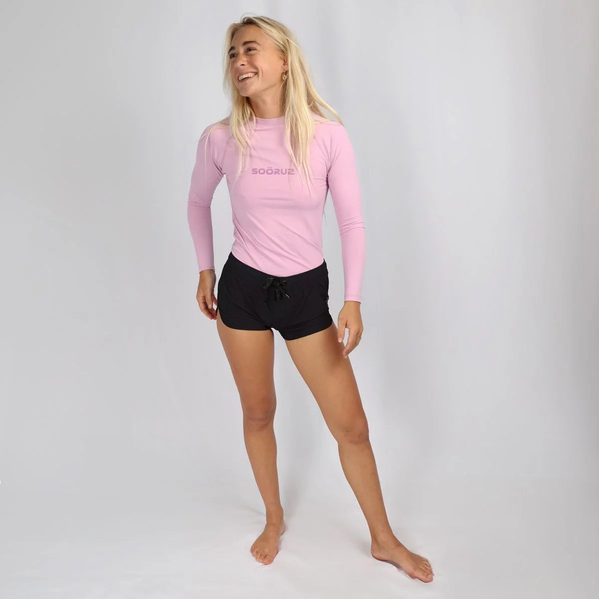 Licra de surf manga larga ceñida con protección UV para mujer Soöruz Tamaris color rosa