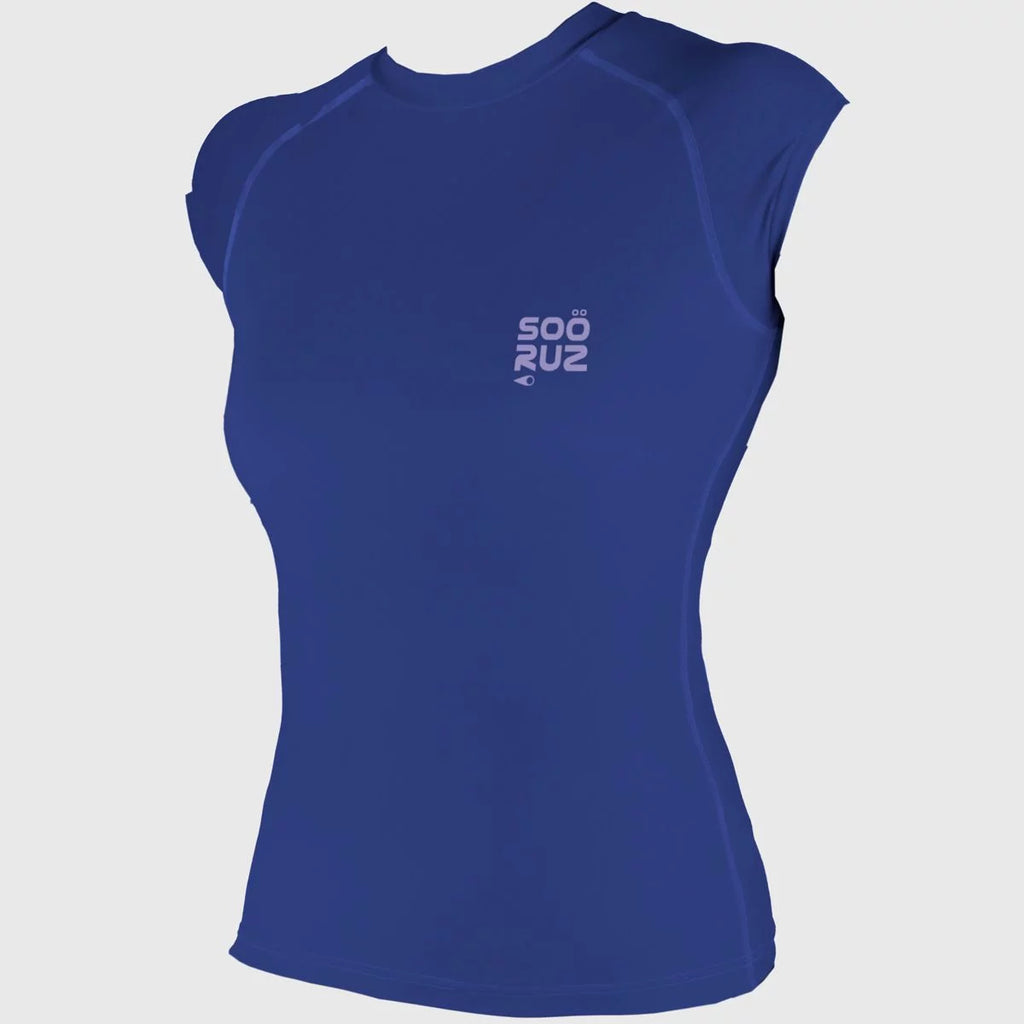 Licra de surf manga corta ceñida con protección UV para hombre Soöruz Skoaz color violeta