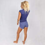 Licra de surf manga corta ceñida con protección UV para hombre Soöruz Skoaz color violeta