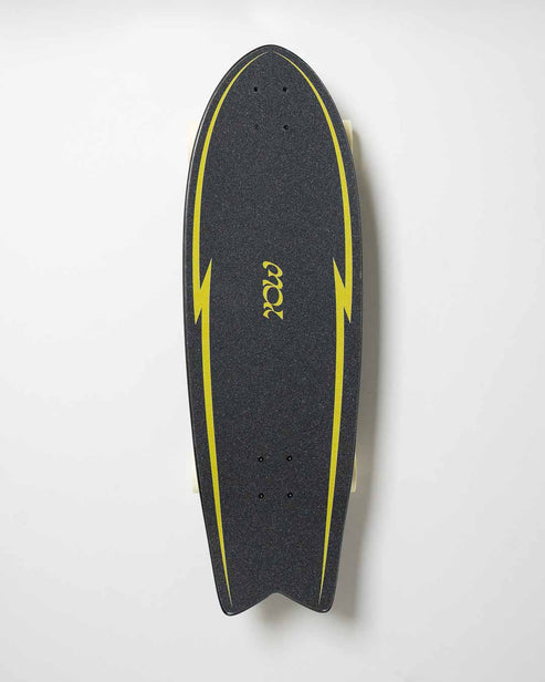 Surfskate completo YOW Pipe Black 32 pulgadas con sistema de ejes Meraki
